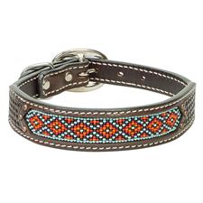 Weaver Beaded Basket Weave Dog Collar
